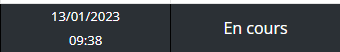 Le texte "En cours" est affiché.