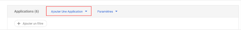 En haut de l'écran, l'onglet "Ajouter une application" est mis en évidence.