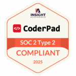 CoderPad is SOC-2 Type 2 compliant certified by insight assurance