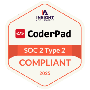 CoderPad is SOC-2 Type 2 compliant certified by insight assurance