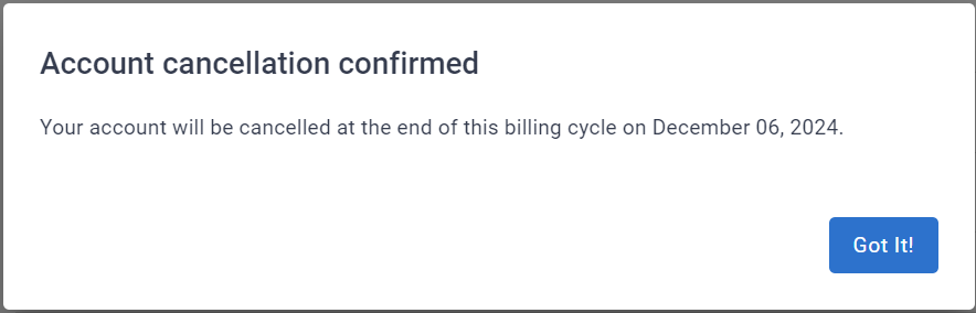 Downgrade verification screen with a "got it" button displayed.