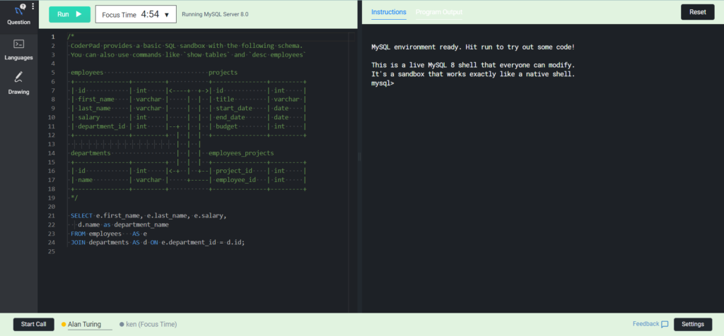 A pad is shown with the focus time timer shown at the top of the pad.