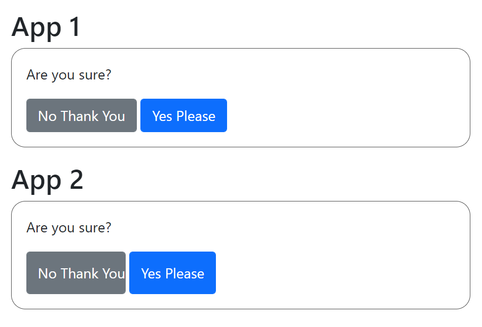 Two different apps, each with different text cutoff points in their button's text
