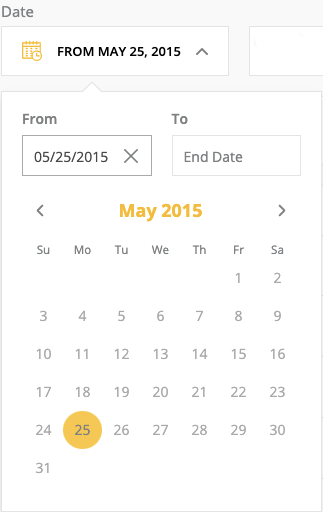 A calendar with the a date selected.